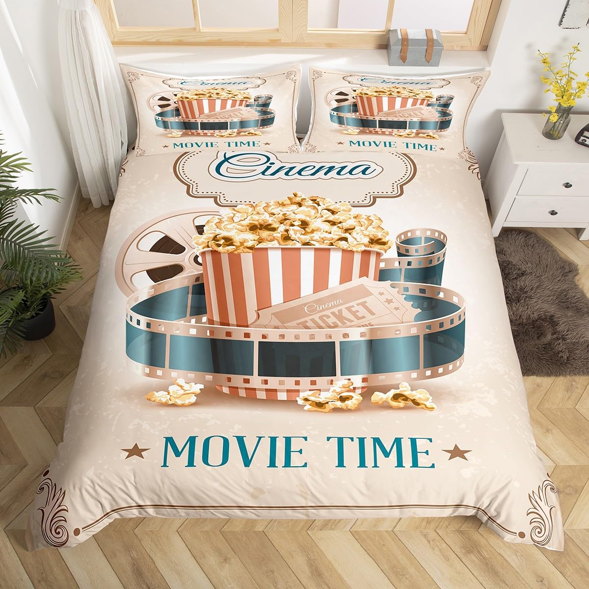 Vintage Cinema Duvet Cover Ful - Home Cinema Tickets ulasan dan harga