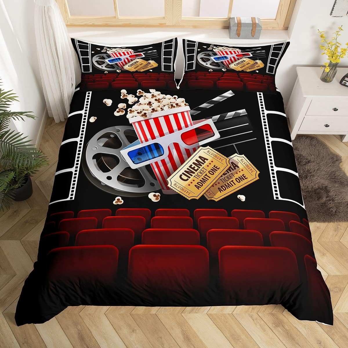 Vintage Cinema Duvet Cover Ful - Home Cinema Tickets ulasan dan harga