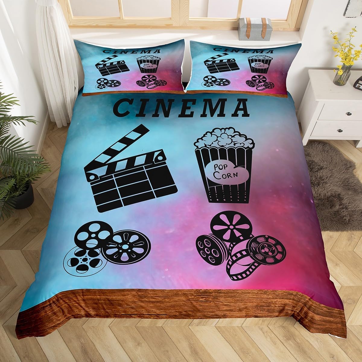 Vintage Cinema Duvet Cover Ful - Home Cinema Tickets ulasan dan harga