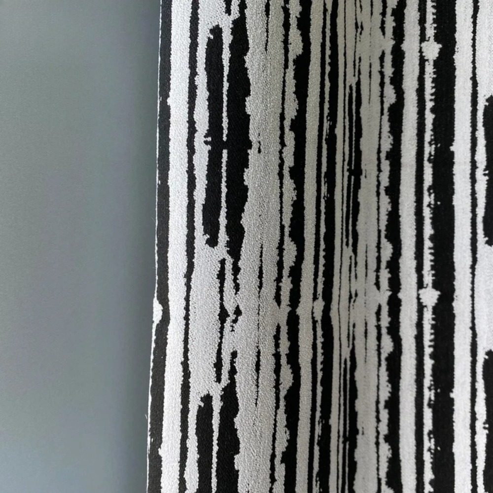 Nordic Jacquard Chenille Black - Blackout Curtain Thick ulasan dan harga