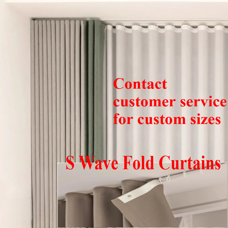 Custom Size S Wave Fold Curtai - Blackout Curtain Thick ulasan dan harga