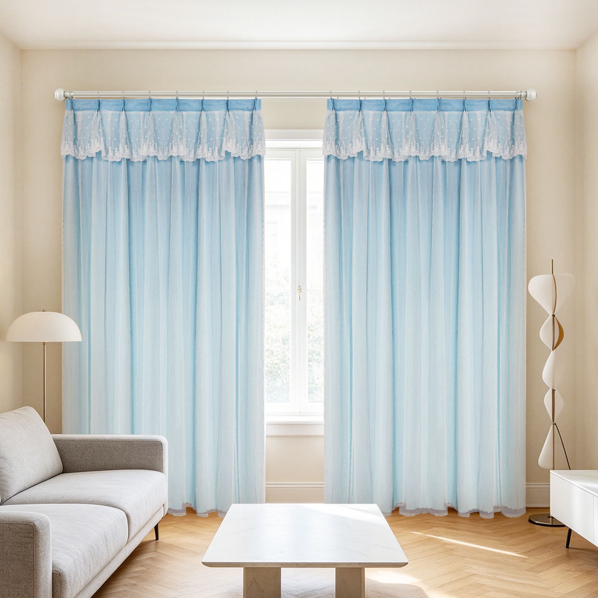 2Pcs Double‑Layer Curtains Fre - Blackout Curtain Thick ulasan dan harga