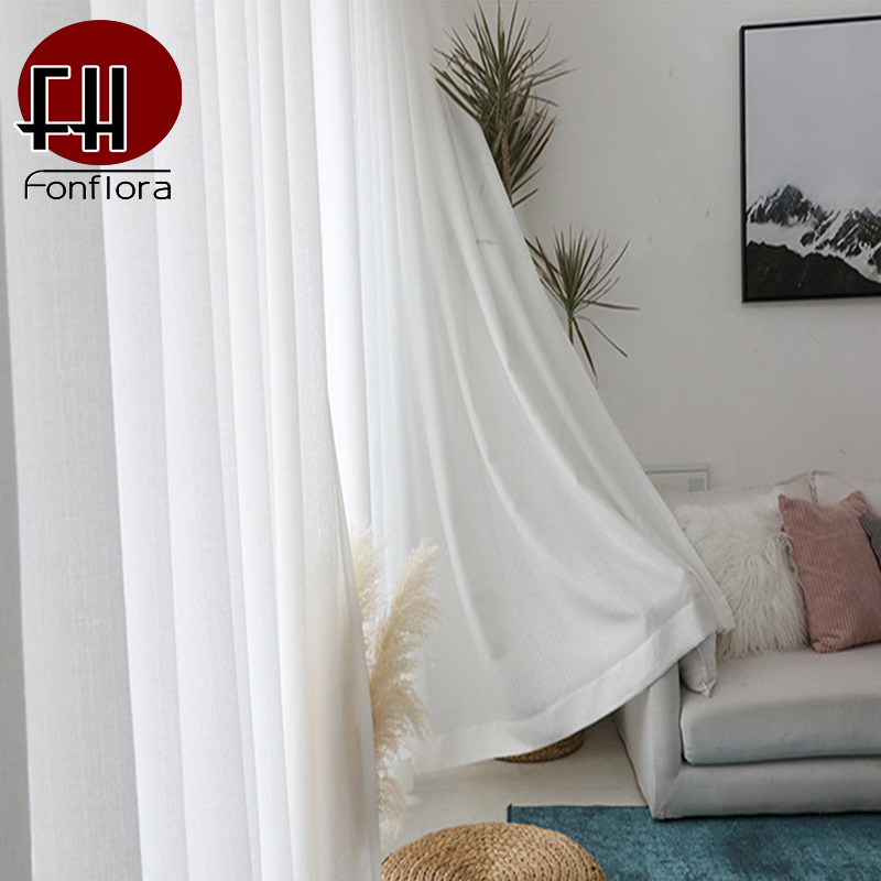 Fonflora Modern Solid White Th - Blackout Curtain Thick ulasan dan harga