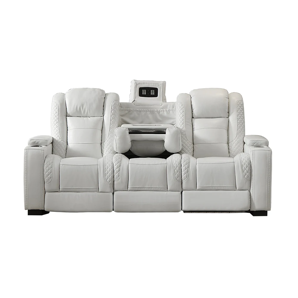 Luxury Power Recliner White Le - Home Cinema Luxury ulasan dan harga
