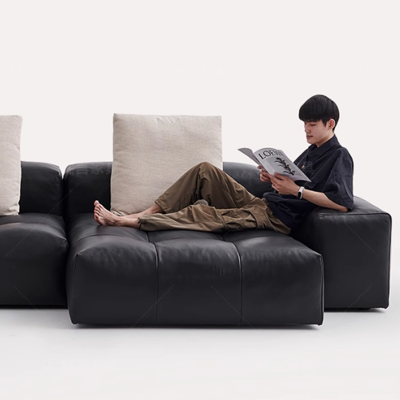 Nordic Leather Compressed Sofa - Home Cinema Luxury ulasan dan harga