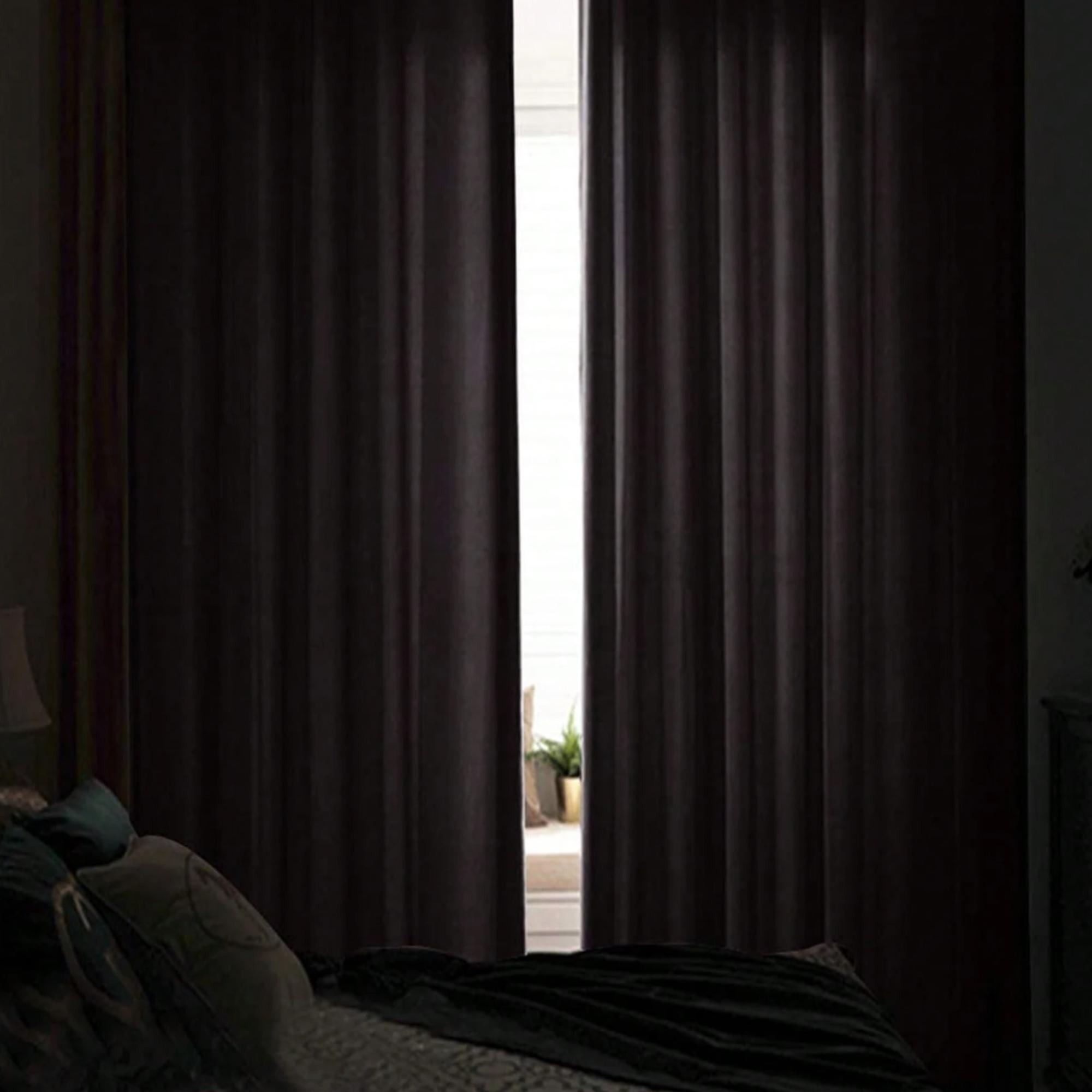 1pc Black Velvet Blackout Curt - Blackout Curtain Thick ulasan dan harga
