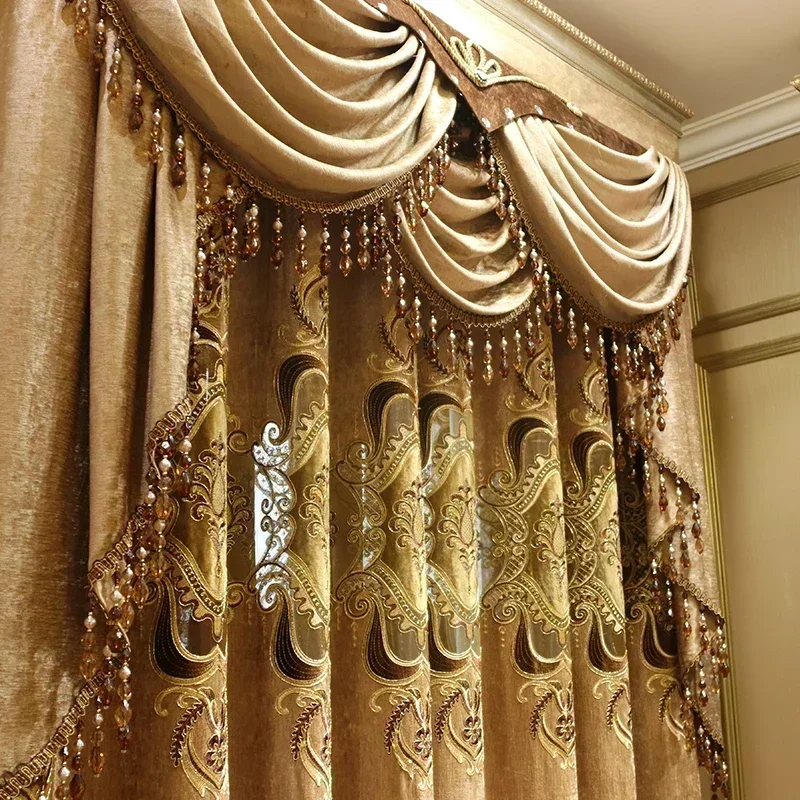 European Style Embroidered Lux - Blackout Curtain Thick ulasan dan harga