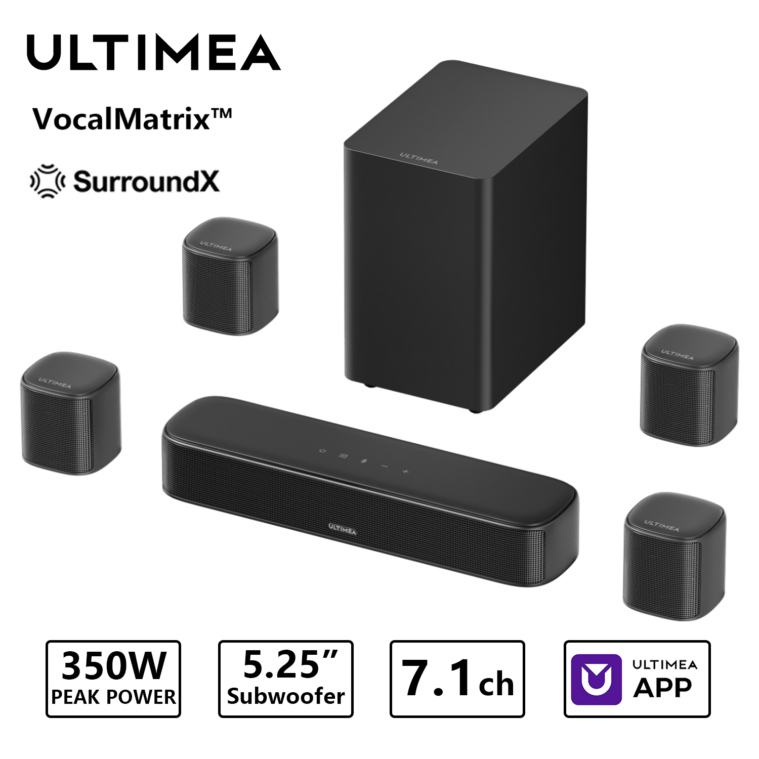 ULTIMEA 350W 7.1ch Virtual Sur - Home Cinema Atmos ulasan dan harga